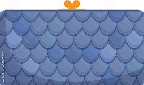 Blue scales wallet is laying flat showing off its beautiful design
