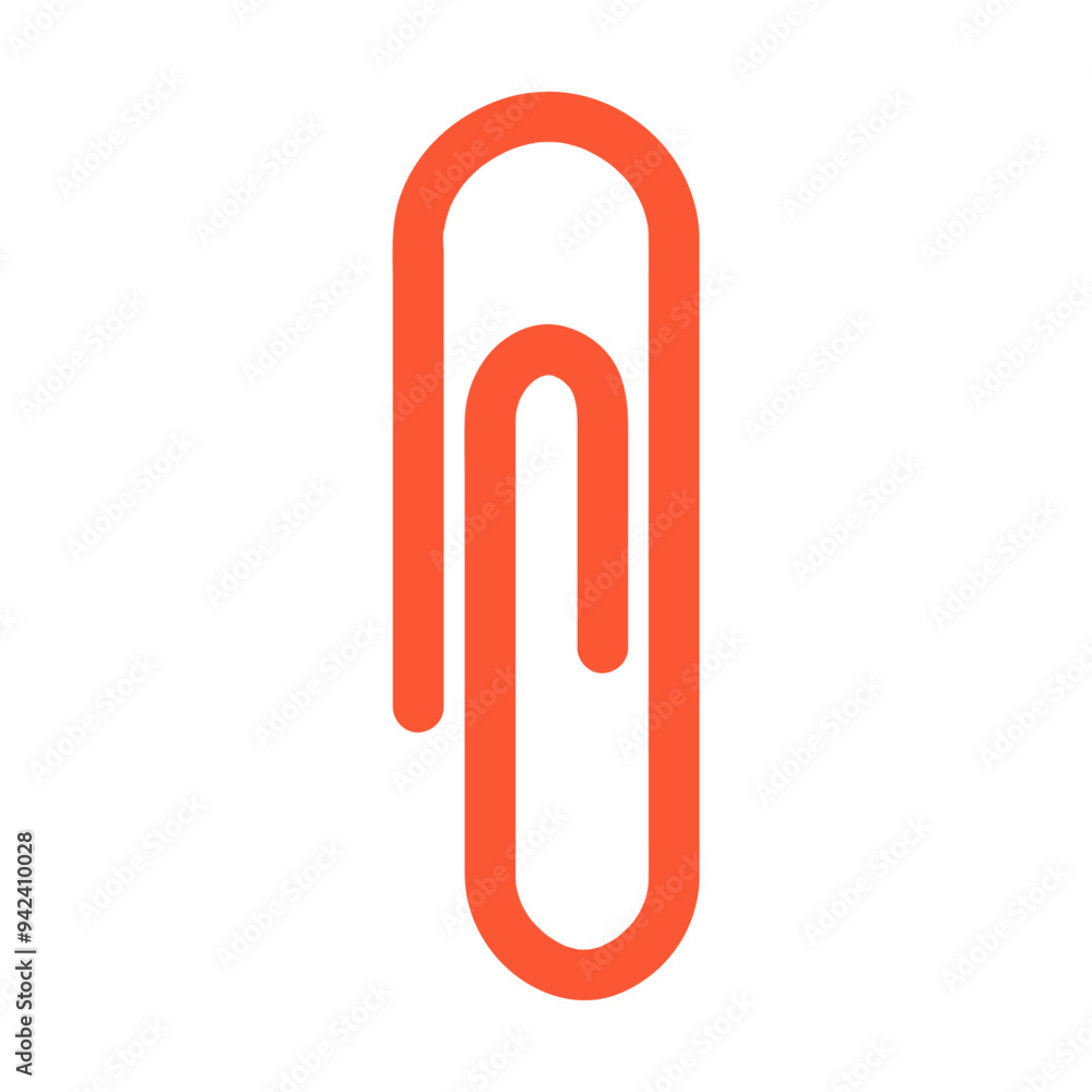 Paperclip. Staple icon. School stationery symbol. Flat cartoon style. Paperclip. Staple icon. School stationery symbol. Flat cartoon style.
