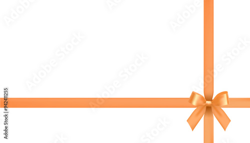 vector design background with elegant orange bow
