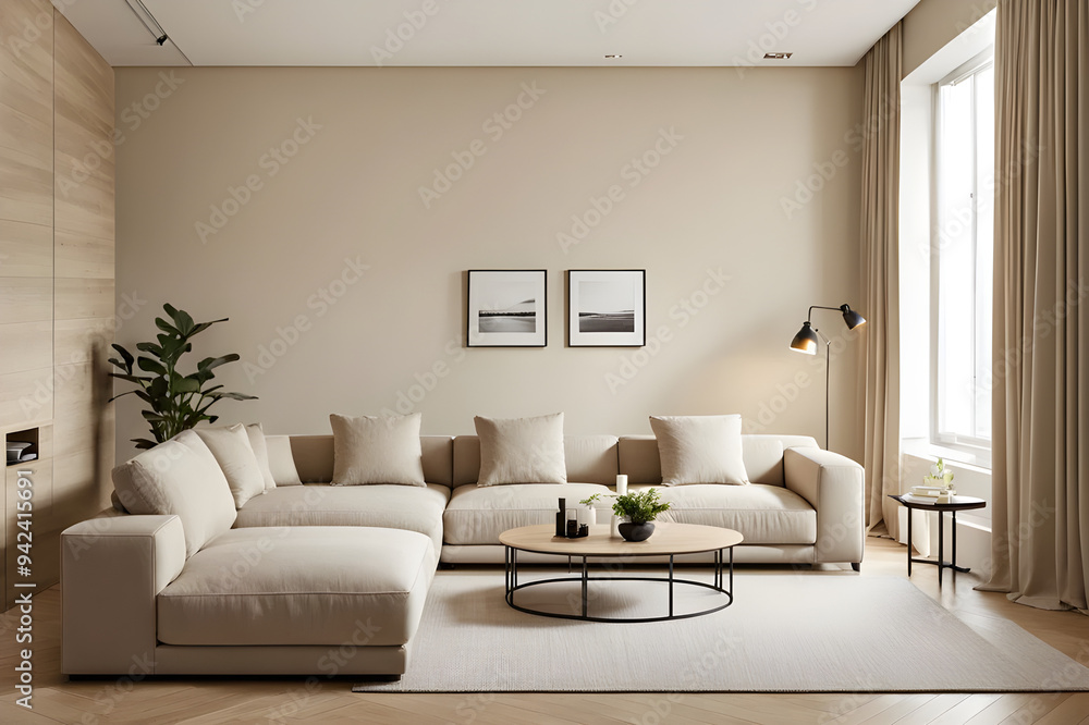 Naklejka premium modern living room with sofa