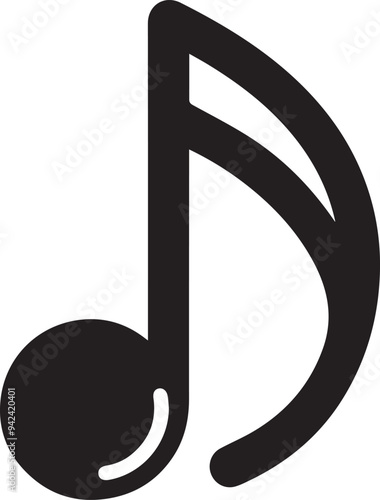 Musical Notes Glyph Icon, Music Silhouette Vector, music and instrument, note sign vector graphics,