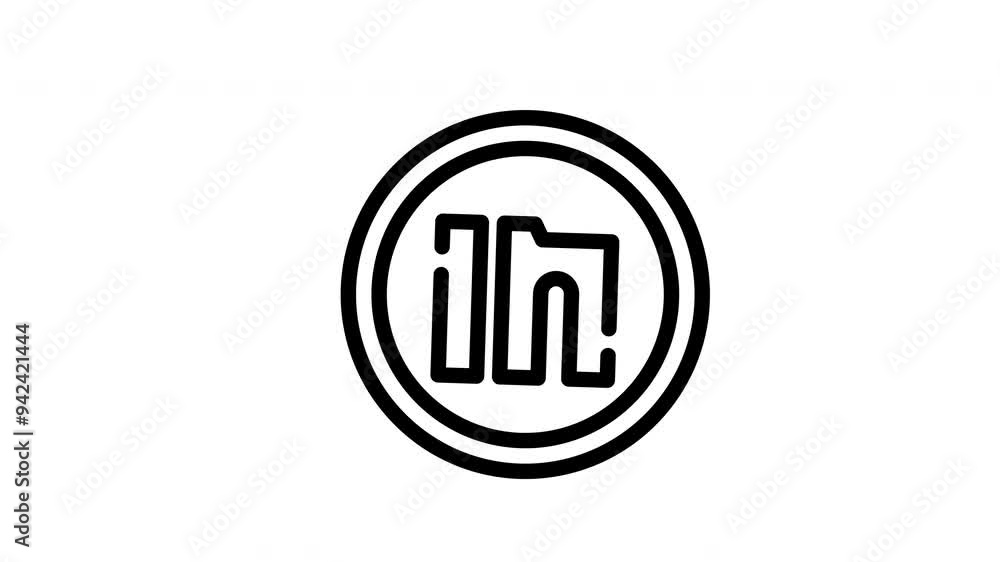 Animation media icon application letters circle with blue outline. Suitable for branding, logo design, typography, communication concepts in bright colors. Animation media icon application letters circle with blue outline. Suitable for branding, logo design, typography, communication concepts in bright colors.