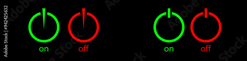 led on-off icon vector. Power on off buttons vector illustration. icons set. 