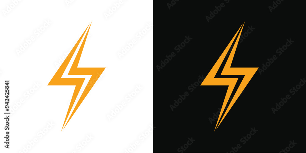 Creative lightning thunder logo design elements. Premium Vector Creative lightning thunder logo design elements. Premium Vector