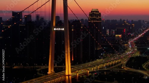 Wuhan Yangsigang Yangtze River Bridge scenery photo