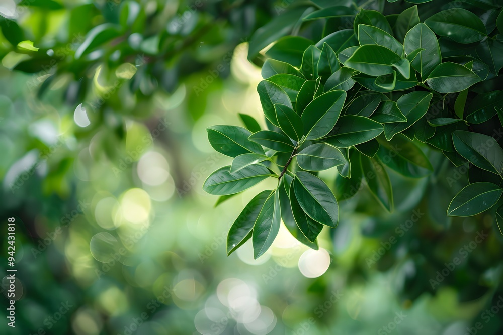 Close up of green leaves on a boxwood tree in a blurred garden background. High quality photo at a high resolution Close up of green leaves on a boxwood tree in a blurred garden background. High quality photo at a high resolution