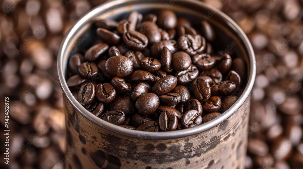 Fototapeta premium Photographing a coffee can in a studio