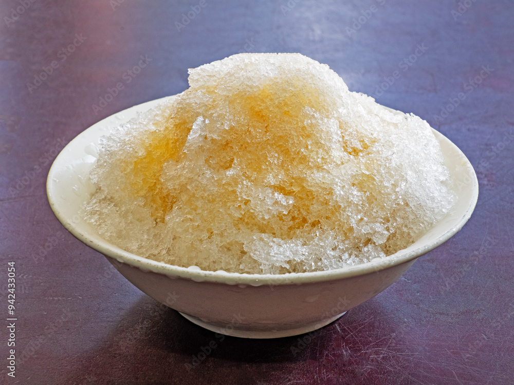 Close up shot of shaved ice in Taiwan Close up shot of shaved ice in Taiwan
