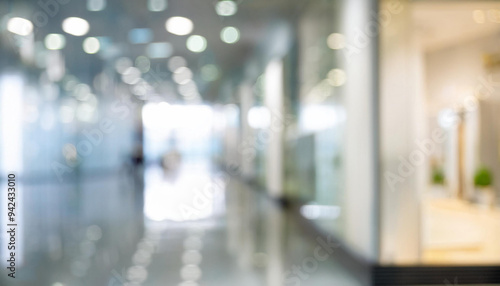 Wallpaper Mural Blur inside building with bokeh light background. Torontodigital.ca