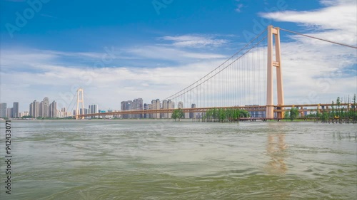 Wuhan Yangsigang Yangtze River Bridge scenery photo