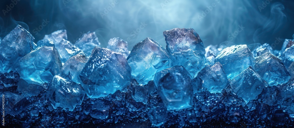 Ice Crystals Under Blue Light Ice Crystals Under Blue Light
