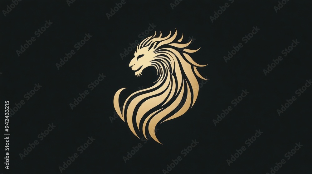 Golden Lion Abstract Design Golden Lion Abstract Design