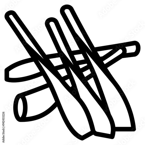 lemongrass icon with outline style. Suitable for website design, logo, app and UI. Based on the size of the icon in general, so it can be reduced.