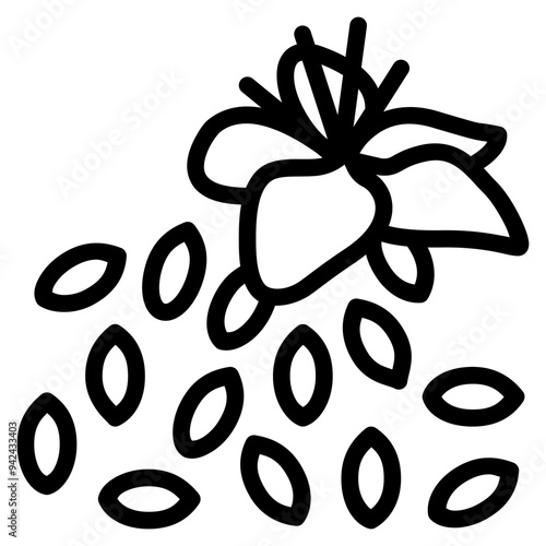 cumin icon with outline style. Suitable for website design, logo, app and UI. Based on the size of the icon in general, so it can be reduced.