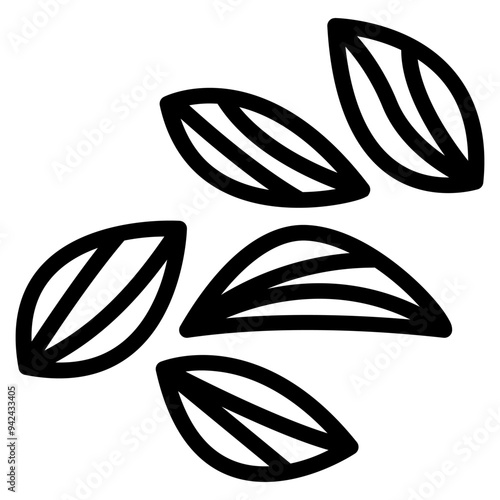 fennel icon with outline style. Suitable for website design, logo, app and UI. Based on the size of the icon in general, so it can be reduced.