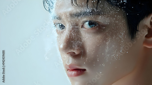 A close-up portrait of a yo...