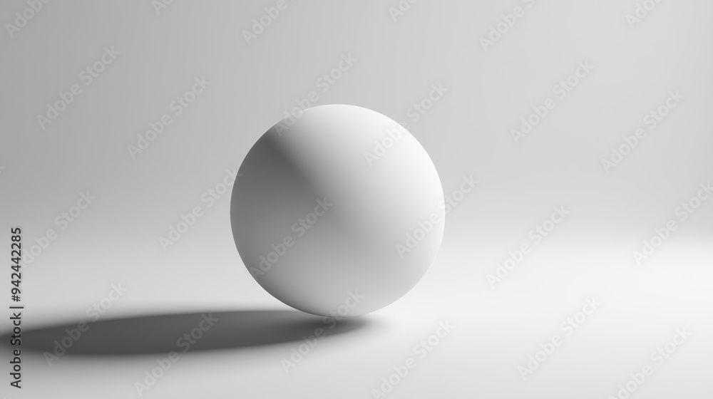 White Egg on White Background with Shadow White Egg on White Background with Shadow