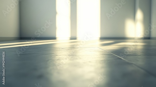 Wallpaper Mural Sunbeams Through Windows on Grey Floor Torontodigital.ca