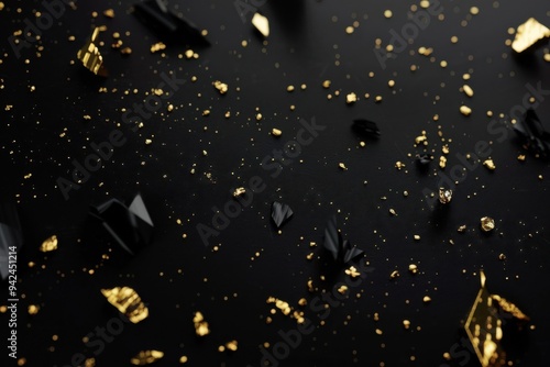 Black friday sale on a black background, horizontal banner, design template