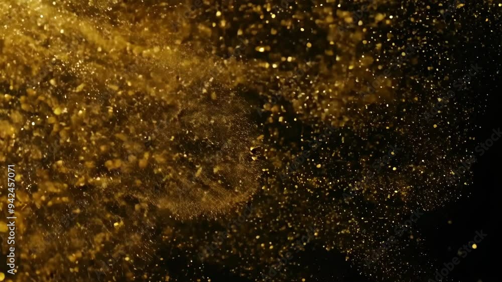 Organic Floating Dust: Minimalist Elegance on a Black Canvas Organic Floating Dust: Minimalist Elegance on a Black Canvas