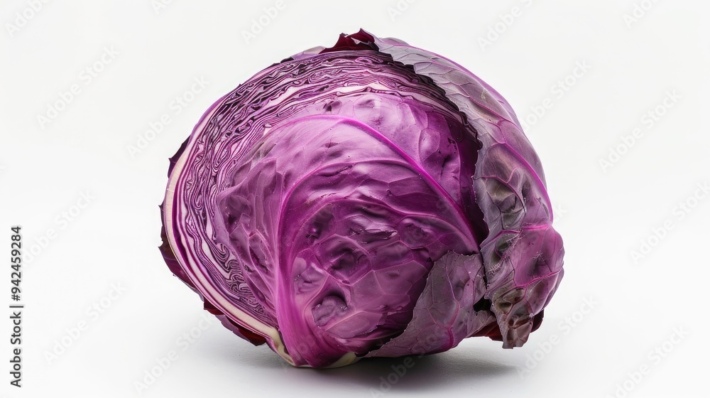 Purple cabbage on a white background Purple cabbage on a white background