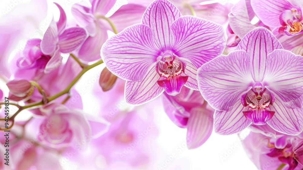 Fototapeta premium Purple orchid flower backdrop