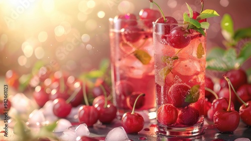 Wallpaper Mural Refreshing cherry summer fruit Torontodigital.ca