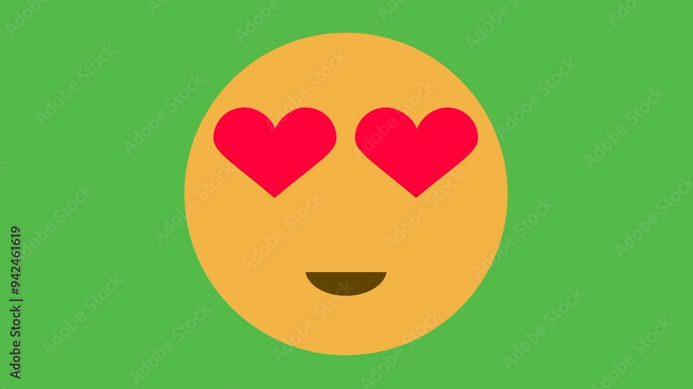 Love emoji video element isolated in background Love emoji video element isolated in background