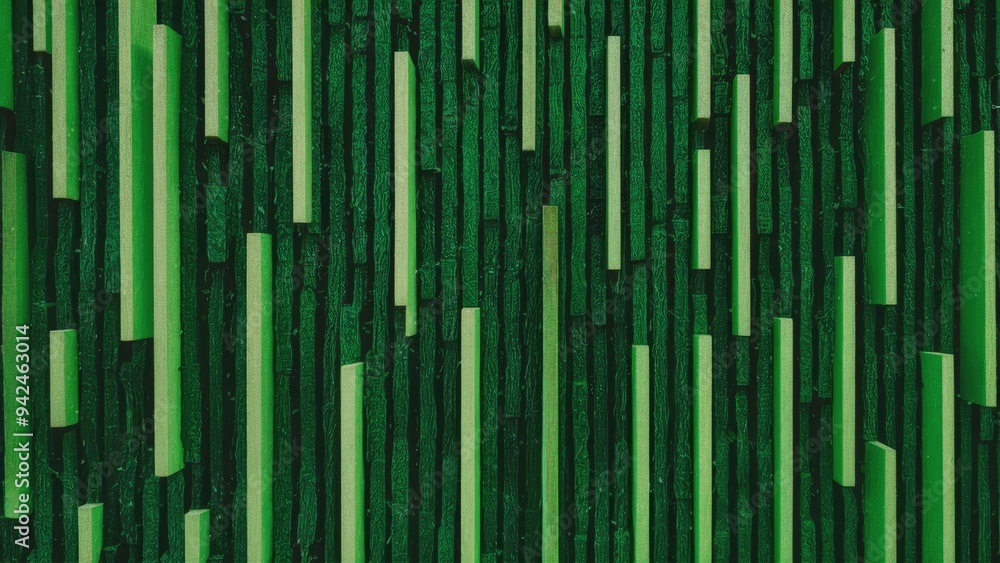 Abstract green vertical lines texture on a dark background with grainy noise Abstract green vertical lines texture on a dark background with grainy noise