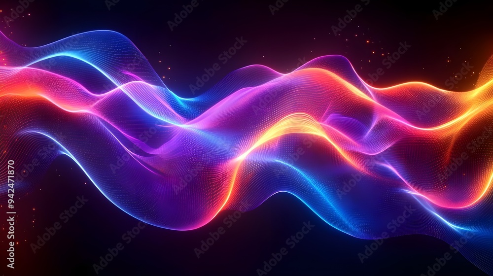 Abstract Neon Wave Background Abstract Neon Wave Background