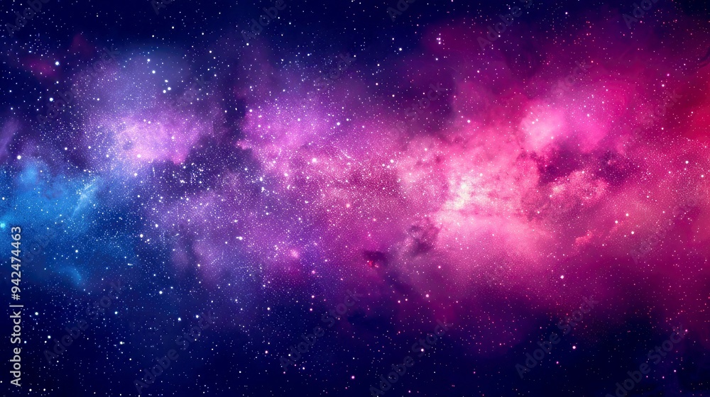 A Night Sky with Scattered Stars and Nebulae A Night Sky with Scattered Stars and Nebulae