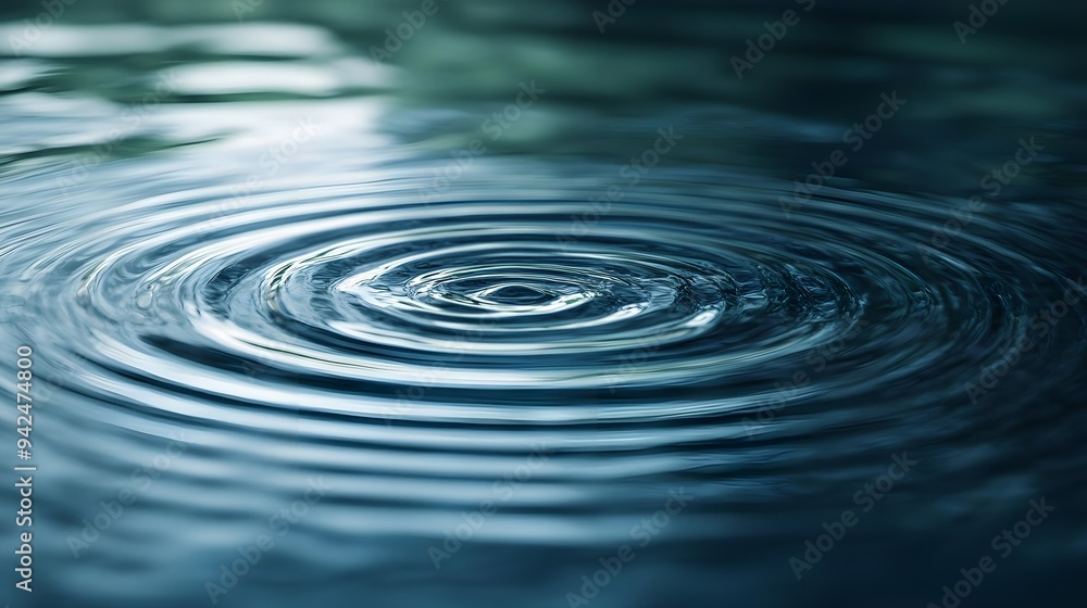 Abstract Water Ripples Texture, Blue Liquid Surface Abstract Water Ripples Texture, Blue Liquid Surface