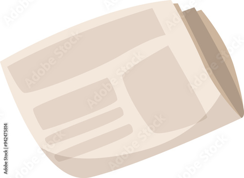 Blank newspaper is lying open, showing empty columns ready to be filled with news and information