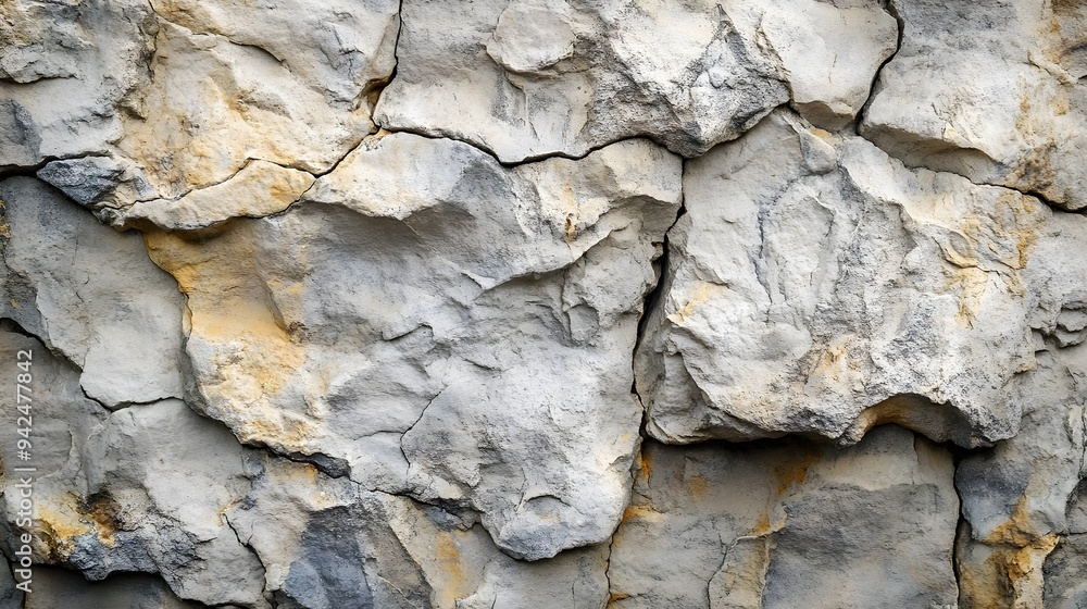 Naklejka premium Cracked Stone Wall Texture Background