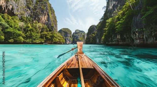 Boat Journey Through Tropical Lagoon.