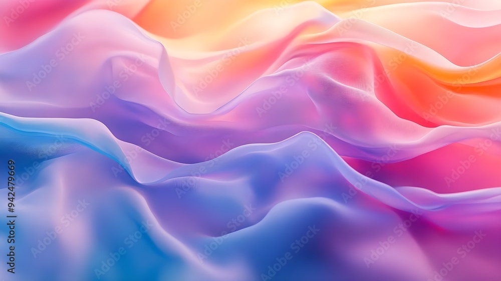 Fototapeta premium Abstract Colorful Wavy Background Texture