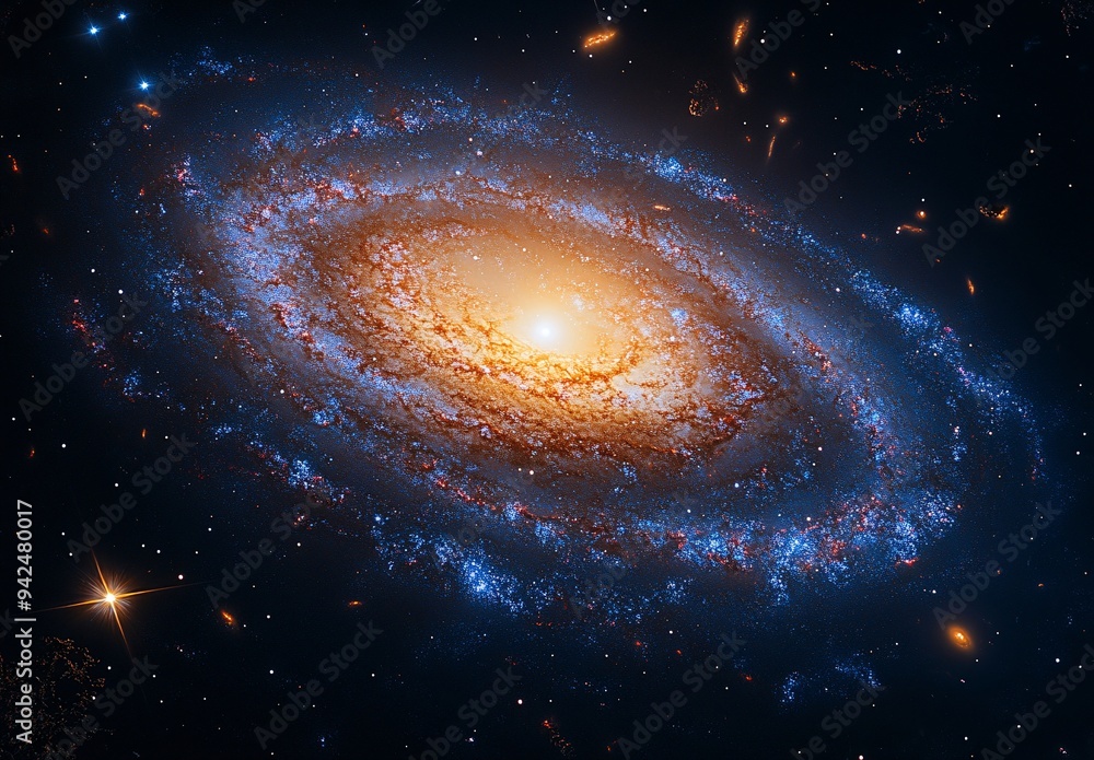 Naklejka premium abstract star space planet outer night nebula deep cosmos galaxy