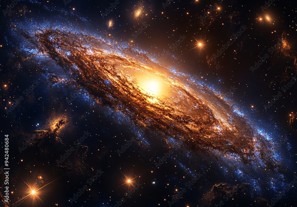 Fototapeta premium abstract star space planet outer night nebula deep cosmos galaxy 