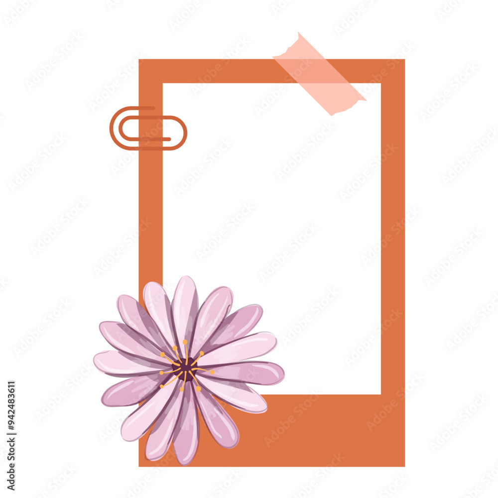 Obraz premium Watercolor Floral Photo Frame, perfect for your design need, for invitation, twibbon, border, photo frame, and background