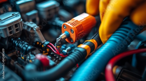 Car Engine Closeup.