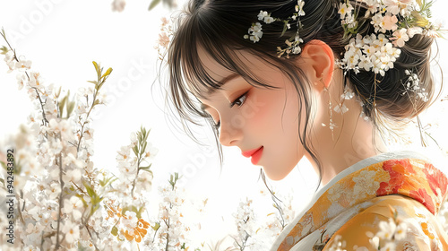 Beautiful woman with cherry...