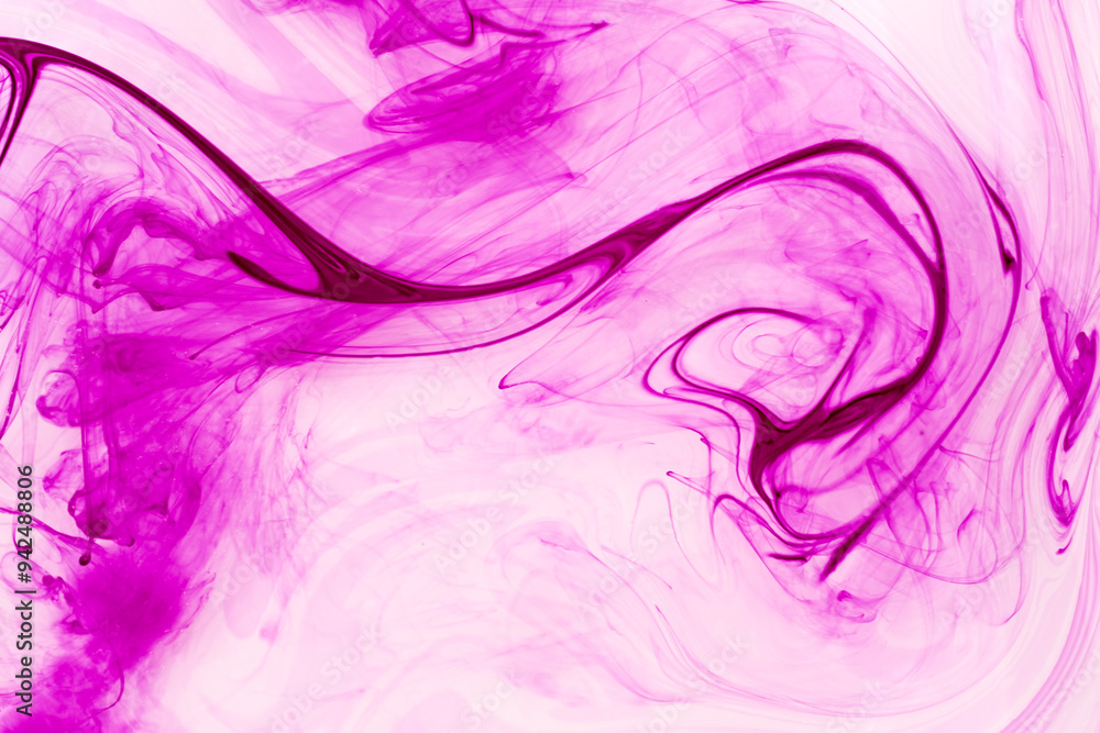 abstract background of pink and purple ink splashing on white background abstract background of pink and purple ink splashing on white background