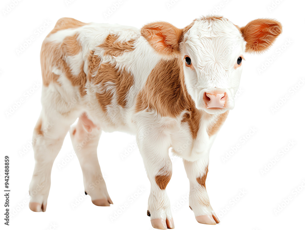 A cute calf standing gracefully, showcasing its soft fur and gentle expression. Perfect for agricultural or animal-themed projects. A cute calf standing gracefully, showcasing its soft fur and gentle expression. Perfect for agricultural or animal-themed projects.