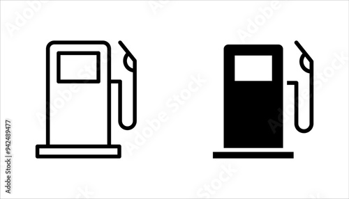 Fuel pump icon set. Gas station icon design. vector illustration on white background