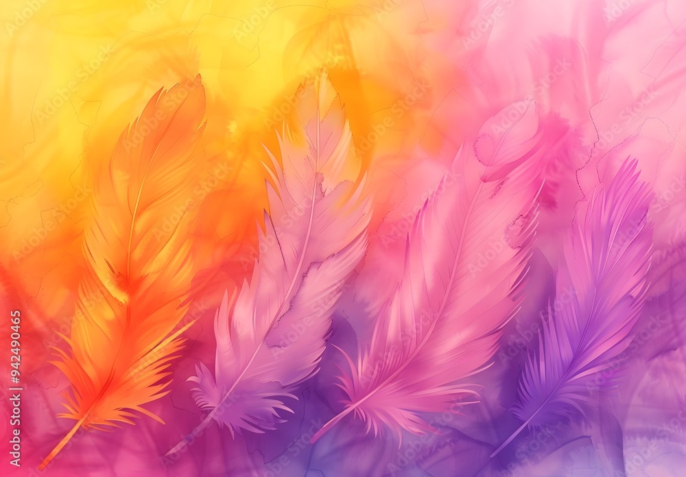 Abstract yellow and pink gradient background with a feather texture, soft color blend, detailed feather pattern for a modern design. Abstract wallpaper with pink, purple, orange, yellow and red, yello Abstract yellow and pink gradient background with a feather texture, soft color blend, detailed feather pattern for a modern design. Abstract wallpaper with pink, purple, orange, yellow and red, yello