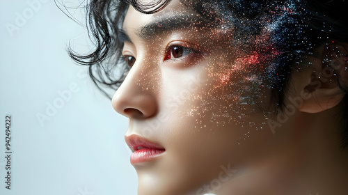 Close up portrait of a youn...