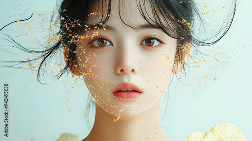 Close up portrait of a youn...