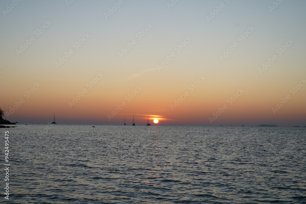 sunset over the sea sunset over the sea