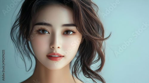 Close up portrait of a youn...
