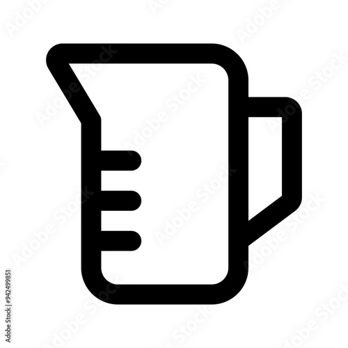 measuring cup glyph icon